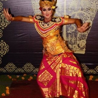 #@#@#@#@] Mahkota Kulit gelungan tari margapati bali bahan Kulit sapi