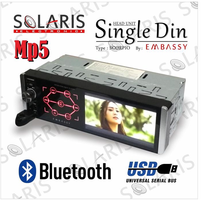 Promo Head Unit Single Din Mp5 Embassy Tipe Scorpio