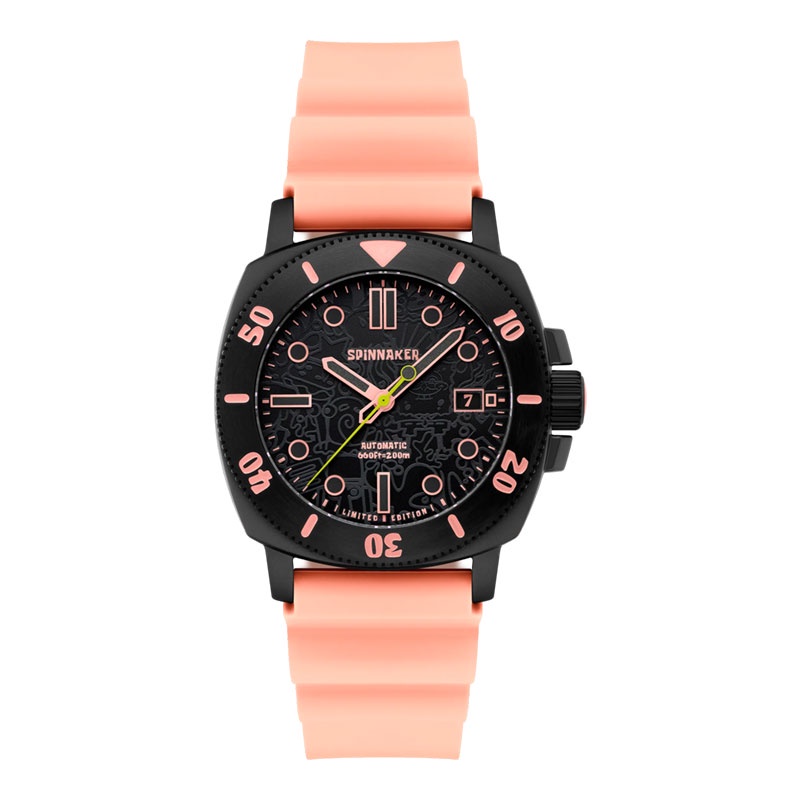 Jam Tangan Pria Spinnaker Hull SP-5147-02 Automatic SpongeBob SquarePants Pink Patrick Limited Editi