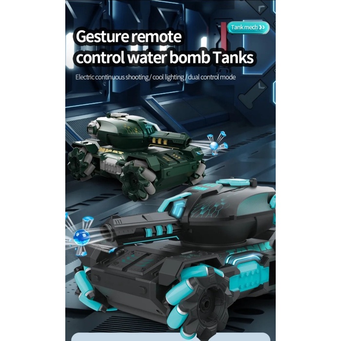 Mainan Hobi Mobil Tank Remote Control Tembakan Gel