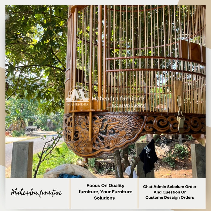 Sangkar burung murai batu no 2 ukiran jati kandang burung murai jati ukiran DiskonJual MurahHarga