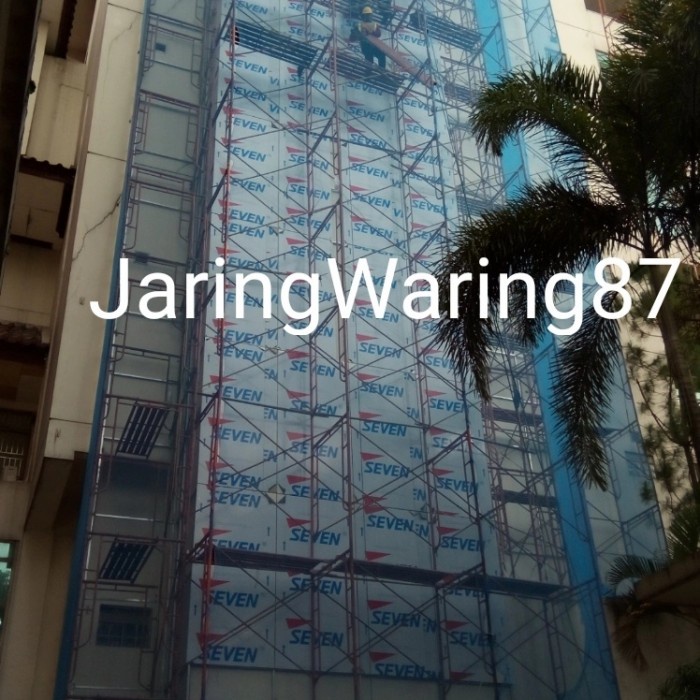 Jaring yek 50m.Polynet hitam.Safety net