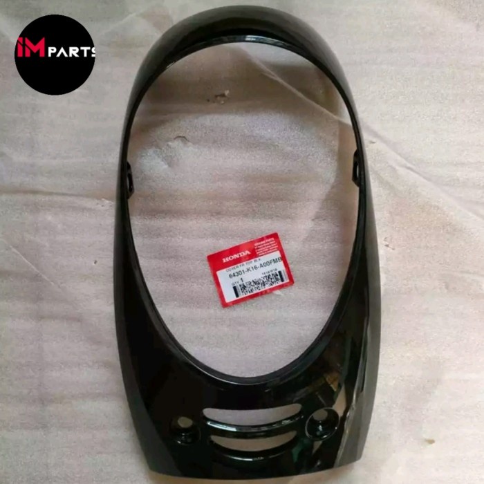 cover body tameng lampu depan scoopy fi 2012-2016 hitam original