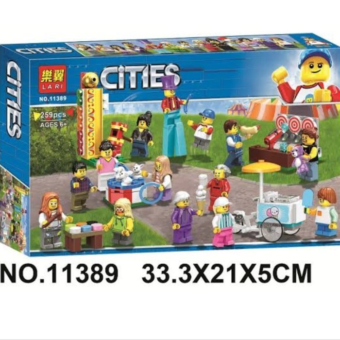 Product Laris Bela Lari 11389 City People Pack Fun Fair Brick Minifigure Koleksi