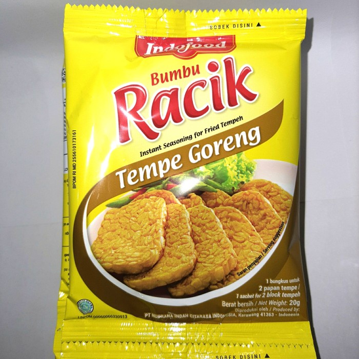 

SPECIAL Indofood Bumbu Racik Tempe Goreng 20 Gr x 10 Sacet