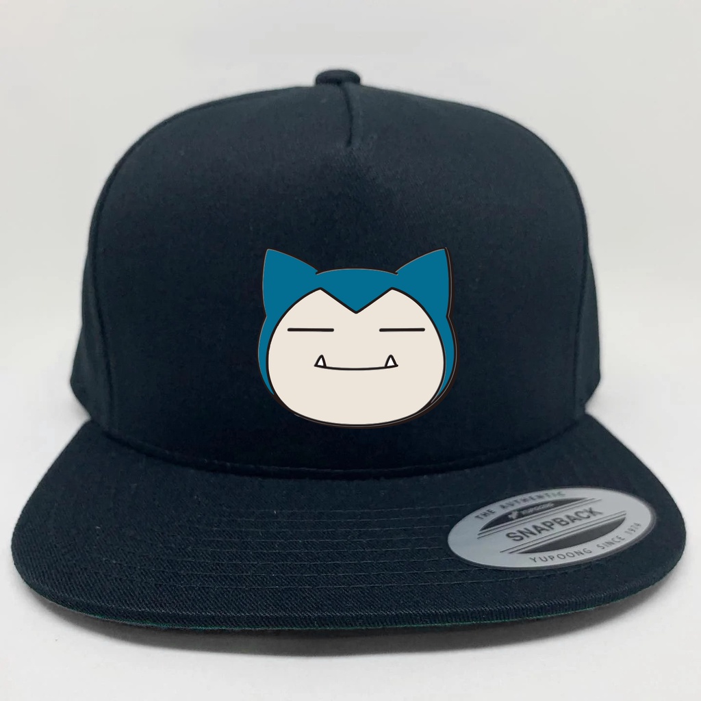 Topi Snapback Pokemon Snorlax Head Cute Funny
