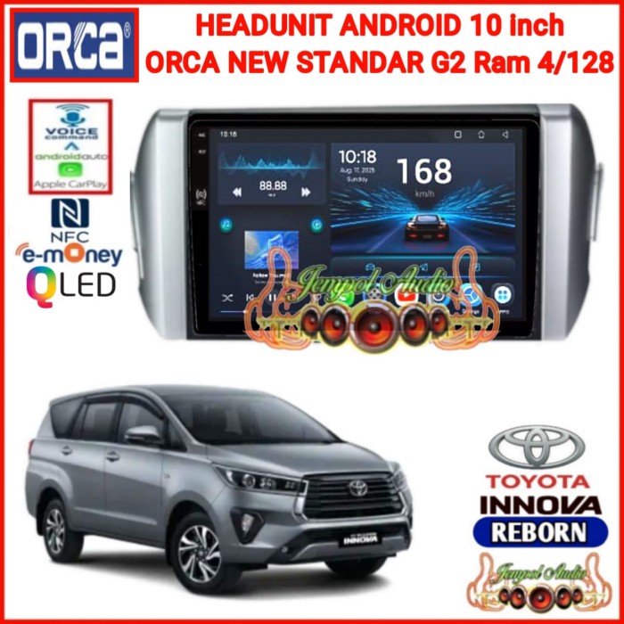 Head Unit Android ORCA 10 Inch OEM Innova Reborn Car Play