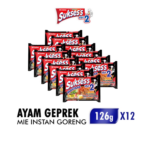 

Wdo - Suksess Mie Instan Goreng Ayam Geprek 126 Gr Isi 2 X 12 Pcs