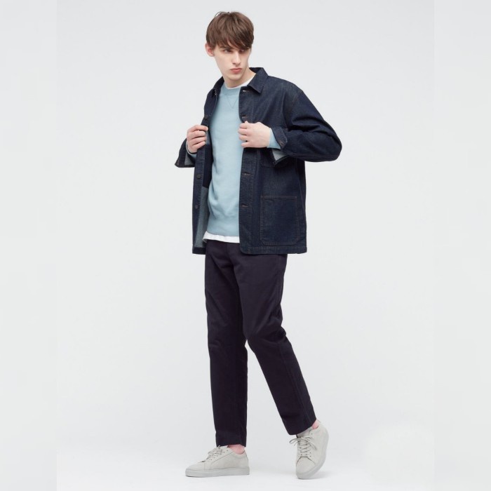 Celana Chinos Uniqlo Vintage Regular Fit Midnight Navy Original