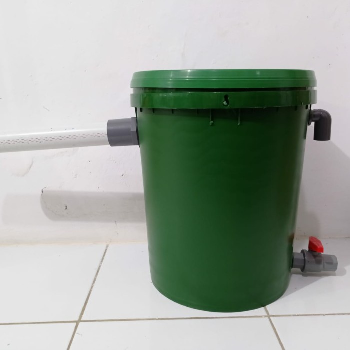 Filter Tabung Kolam Ikan Koi Hias Aquaponik (+ Isi Media)