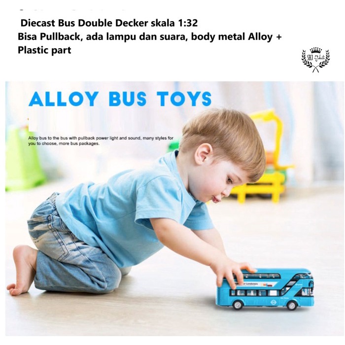 SALE  DIECAST BUS DOUBLE DECKER LONDONERS BUS HONGKONG BUS PARIWISATA SKALA 1:32 METAL ALLOY