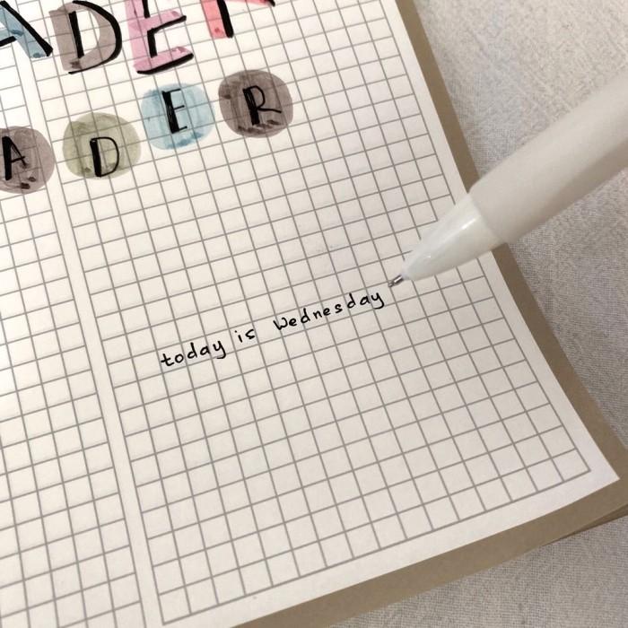 

JTTOP" PULPEN PENA GEL JELLY BROKEN WHITE CREAM AESTHETIC PEN TINTA