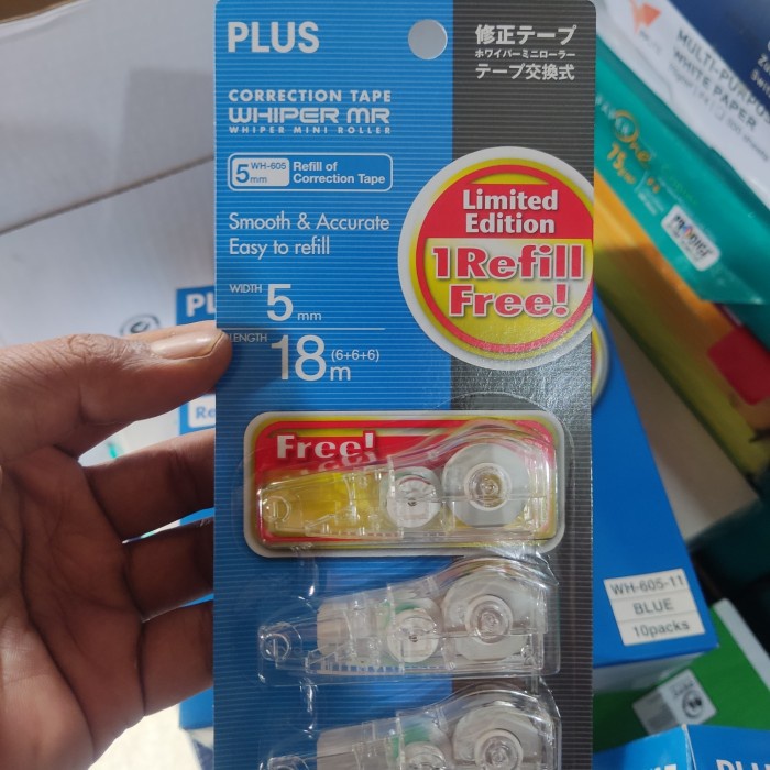 

JTTOP" PROMO!!! REFFIL CORRECTION TAPE PLUS WH-605-11 ISI 3 PCS