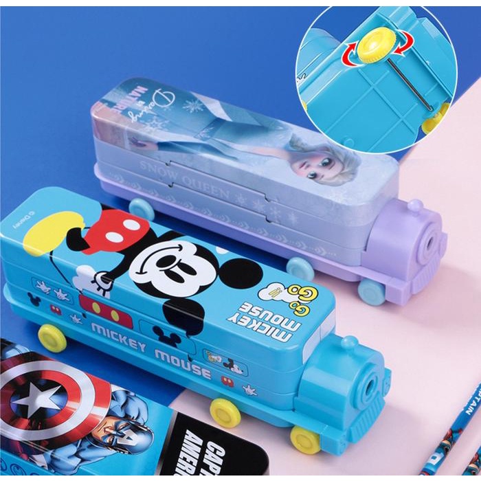 

JTTOP" TEMPAT PENSIL KOTAK PENSIL BUS DOUBLE DECKER METAL SERIES UNIK LUCU ALAT MULTIFUNGSI SEKOLAH