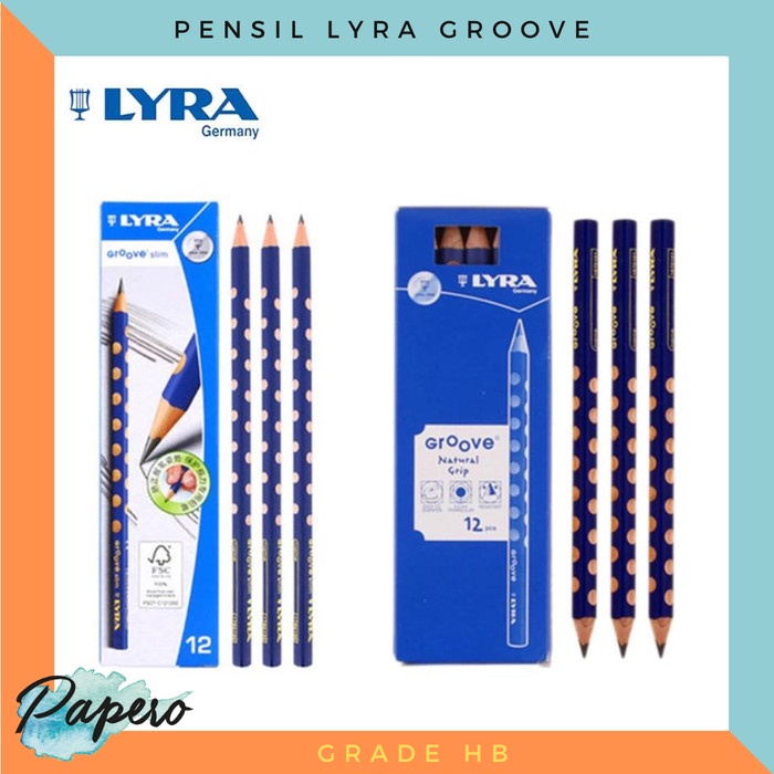 

JTTOP" PENSIL LYRA GROOVE HB PENCIL SEGITIGA BELAJAR MENULIS