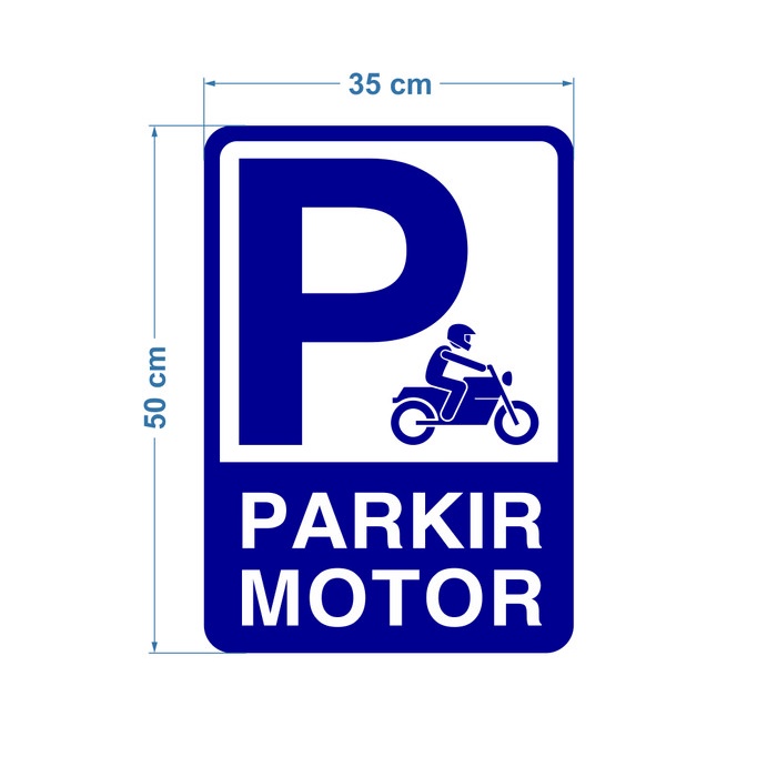 

JTTOP" RAMBU PLANG PARKIR MOTOR 35CM X 50CM PLAT ALUMUNIUM