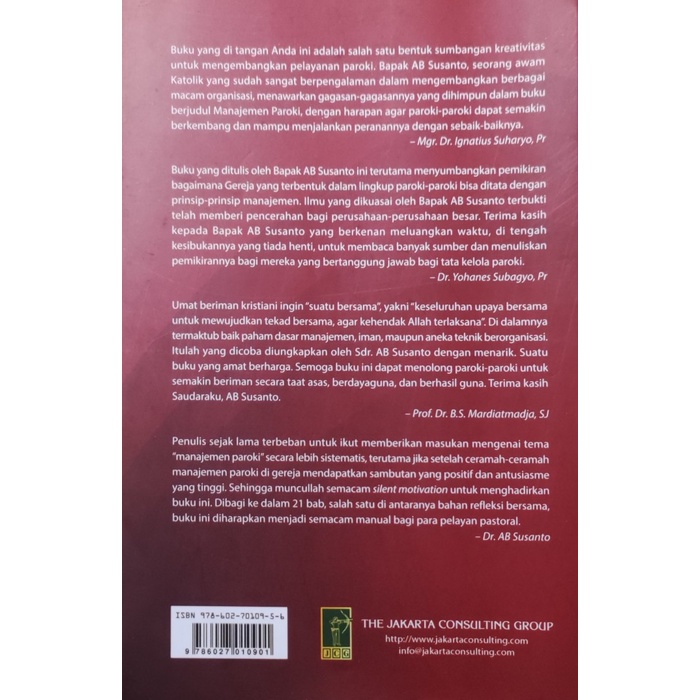 

SALE !!! BUKU MANAJEMEN PAROKI EDISI 2 READYY