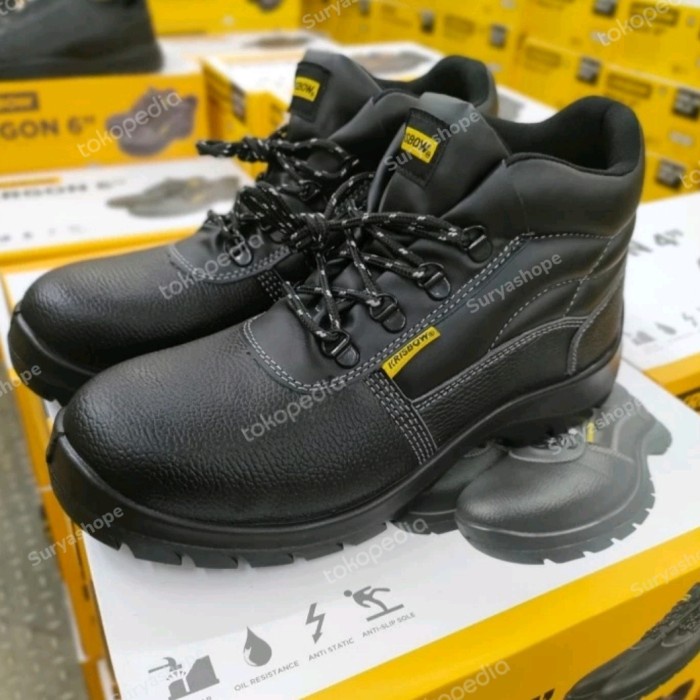 Sale Terbatas Sepatu Safety Krisbow Maxi 6 Inch -Hitam