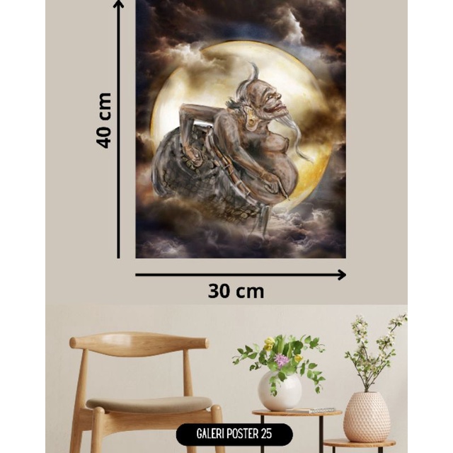 Promo Wall Decor Jumbo Eyang Semar Hiasan Dinding Wayang Kulit Jawa Sabdo Palon Punokawan Poster