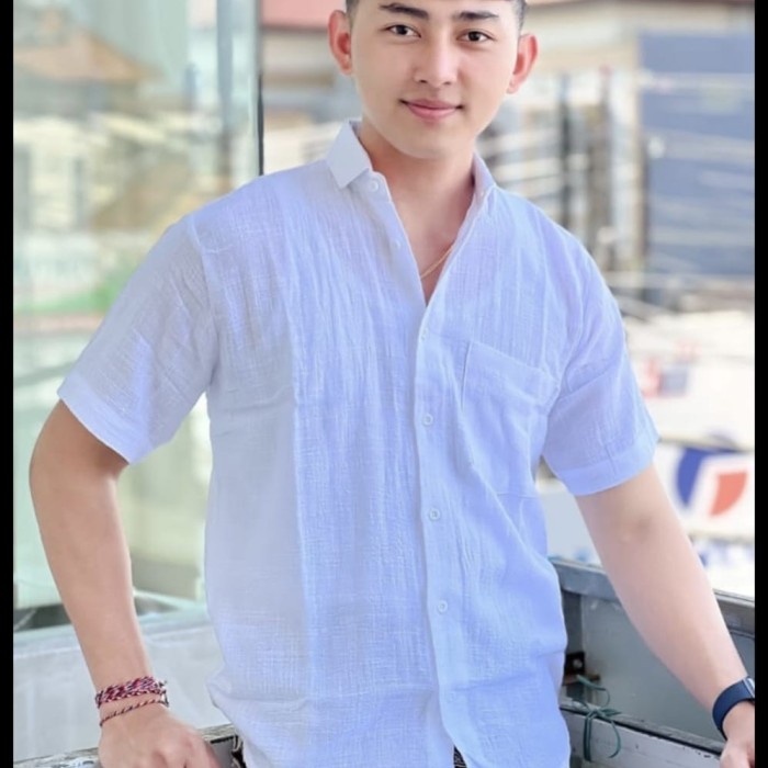 NEW KEMEJA PUTIH SAFARI PAKAIAN ADAT BALI PRIA