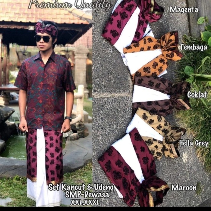 Kamen Saput Pakaian Adat Bali Pria Sudah Jadi