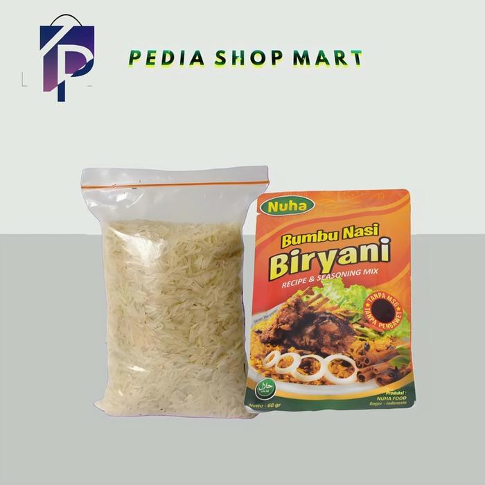 

Beras Basmati Original 1kg + Bumbu Briyani Nuha Food Arabian Masakan