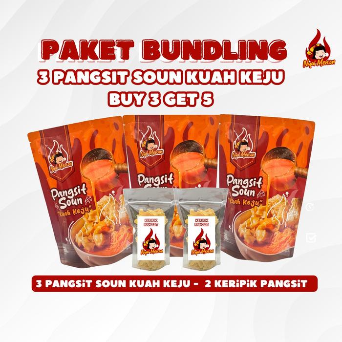 

Nyai Mercon - Paket Bundling Pangsit Soun Keju Buy 3 Get 5 Makanan