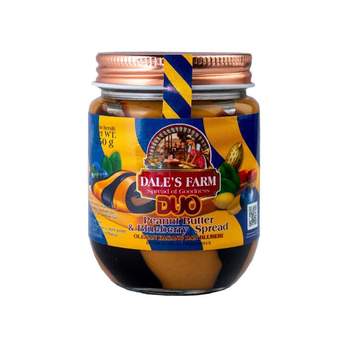 

Dale's Farm Duo Peanut Butter & Blueberry 250g - Selai Kacang