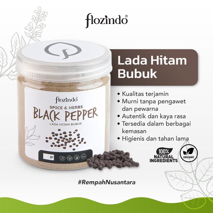 

Flozindo Black Pepper Powder / Lada Hitam Bubuk 500gr