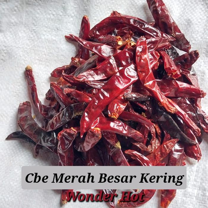 

1KG CABE MERAH BESAR KERING Grde'B TIDAK PEDAS Merah Food
