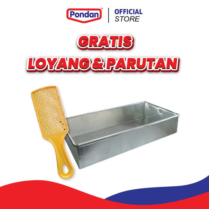 

(GRATIS LOYANG & PARUTAN) 3pcs Pondan Brownies Kukus/Panggang 230 g Tepung Premiks