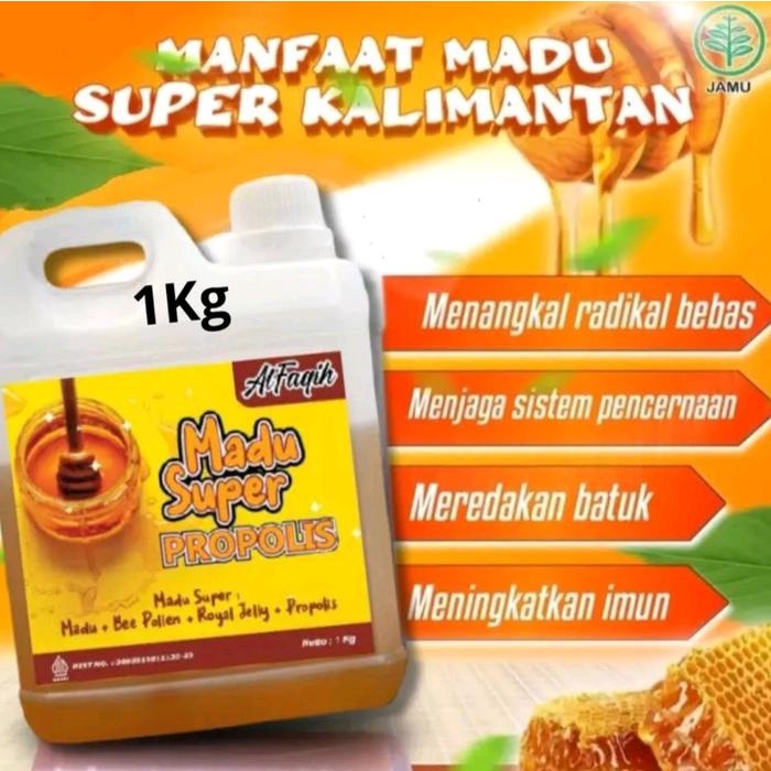 

Madu Premium Kalimantan plus Propolis Royal jelly dan Beepollen 1Kg