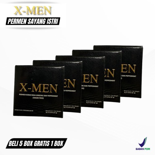 X Men Candy - Obat Kuat Pria 100% Herbal 1 Box Isi 4 Pcs Gercep
