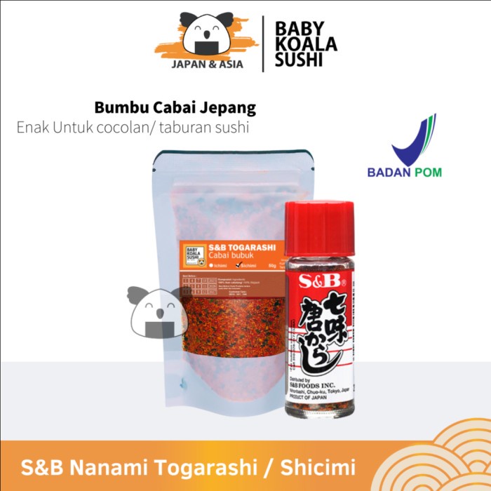 

Sale! S&B Nanami Togarashi 50 G Shicimi Import Bubuk Cabai