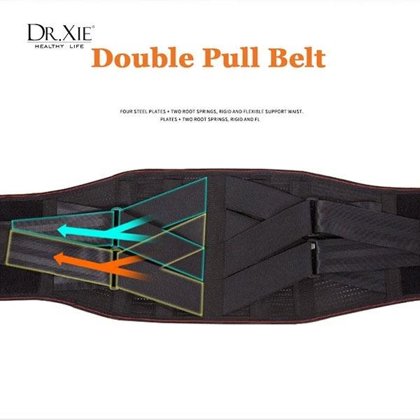 Korset Pinggang Lumbal Penyangga 3 in Pad Korset Hitam Korset Pinggang Lumbar Pria Wanita