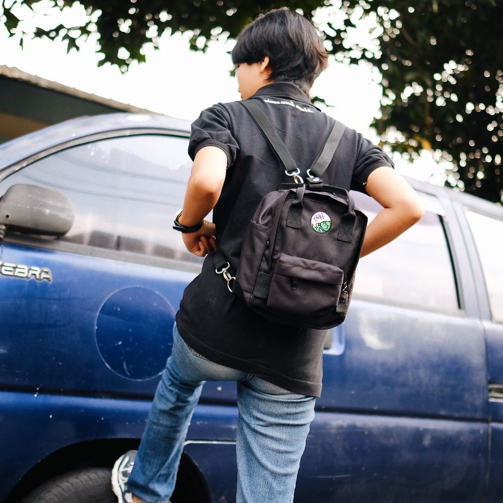 pengiriman cepat CRSL Odin Suringu Baggu Black Ransel Mini Unisex Pria Wanita Mini Backpack Bagpack