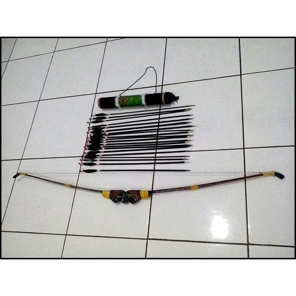 BERMUTU busur panah / panah bambu + tas anak panah TERBAIK