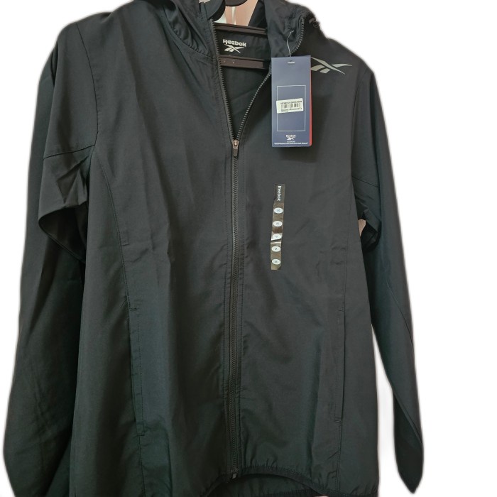 jaket reebok original, size M, hitam