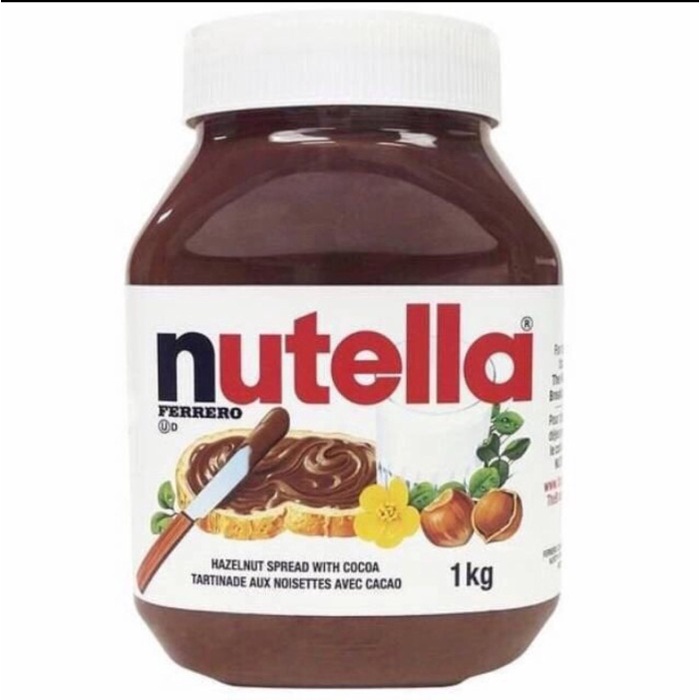 

Nutella 1 kg Hazelnut Chocolate Spread Selai Roti Kacang Coklat