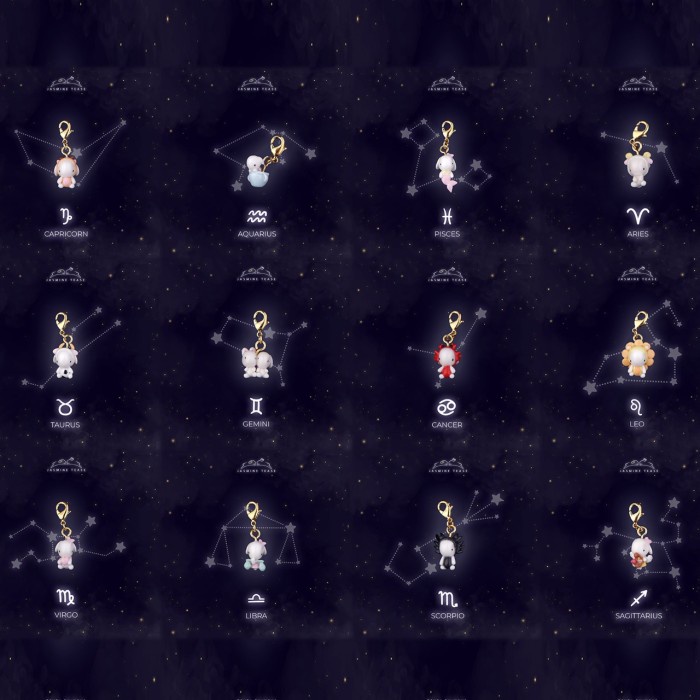 

Terlaris Zodiac Star Signs Detachable Charm - Jasmine Tease handmade bintang SALE