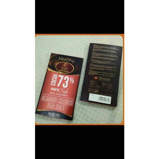 

COUVE healthy choocolate 73% dark chocolate almond crunch seasalt 85gr