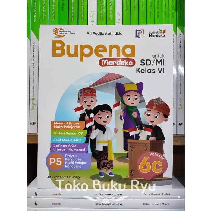 

SALE !!! BUKU BUPENA MERDEKA VOLUME 6C KELAS 6 SD KURIKULUM MERDEKA ERLANGGA READYY