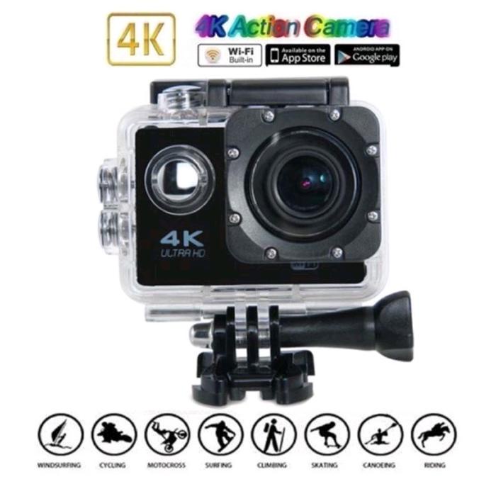Kogan Action Camera 4K Ultra Hd With Wifi / Kamera Vlogger Waterproof Anti Air 4K 30 Fps