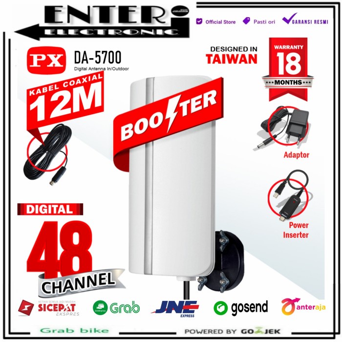 PX ANTENA DA 5700 - PX INDOOR OUTDOOR ANTENA TV DIGITAL DA5700