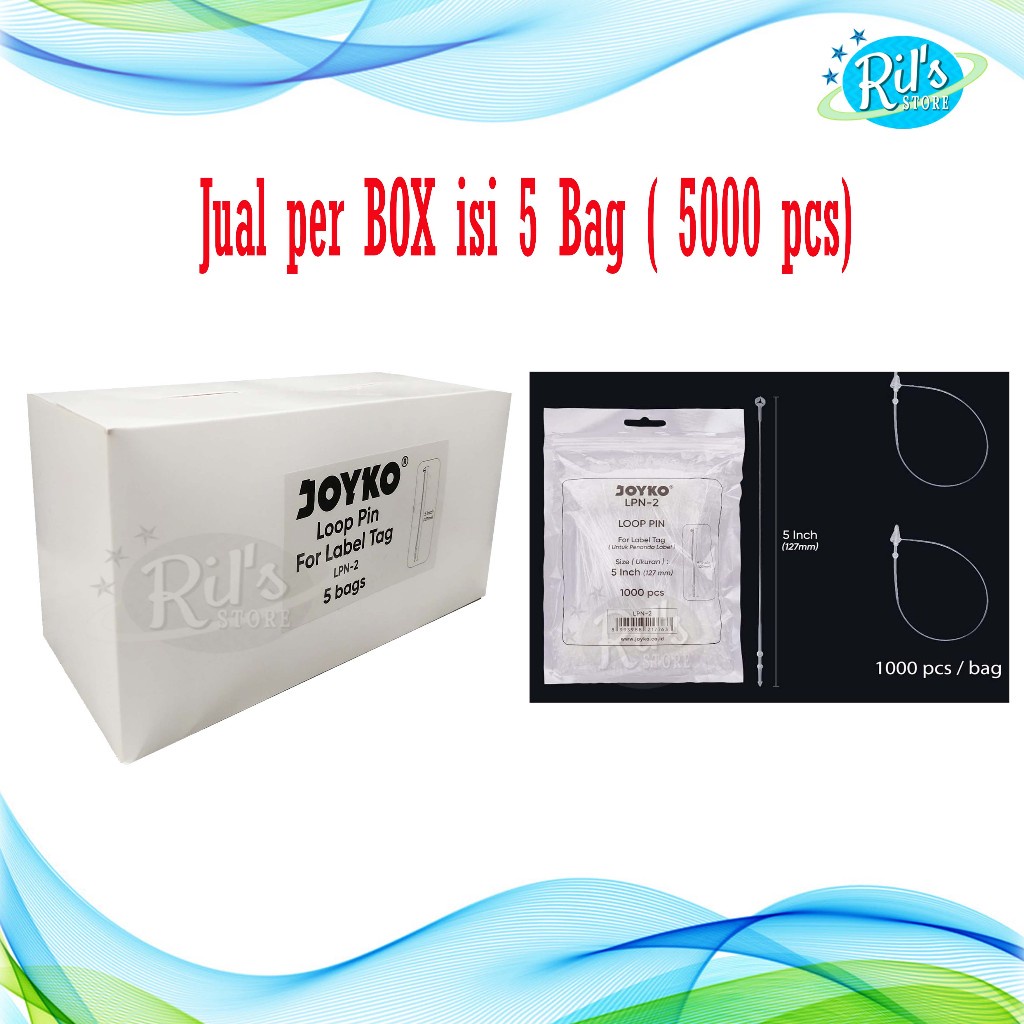 

Joyo Loop Pin 5 Inch Joyo Loop Lo Pin Tali Hangtag 5.000 Pc Hangtag Baju Au Ai