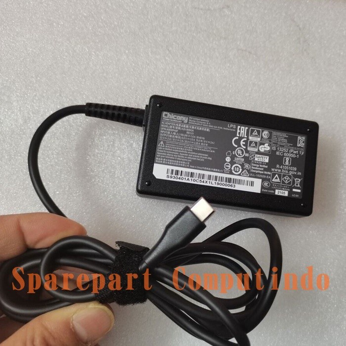 Charger Adaptor Acer Swift Go 14 SFG14-41 SFG14-71 65W USB Type C