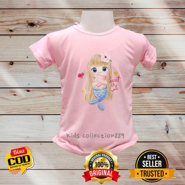 KAOS ANAK PEREMPUAN GAMBAR DUYUNG CANTIK SANTAI