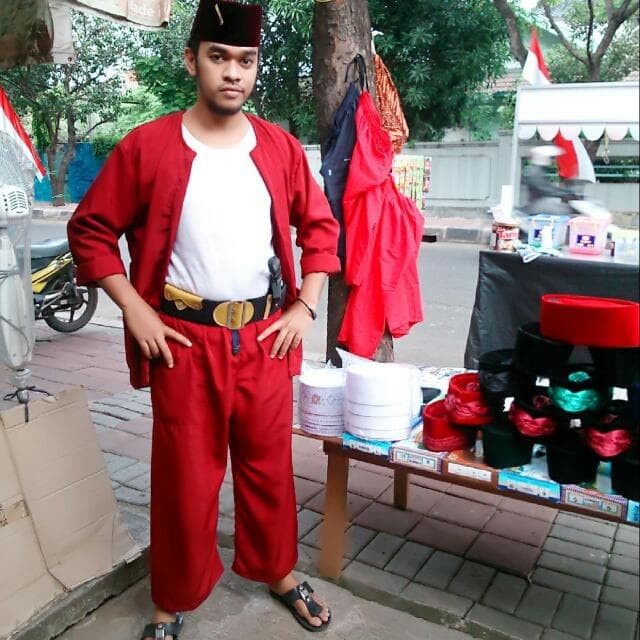 TERBATAS stelan Baju pangsi Betawi setelan pakaian Adat Betawi asli