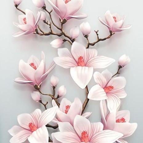 HJK Hiasan dinding aesthetic bunga 3d kamar ruang tamu dapur cewek cowok terbaru