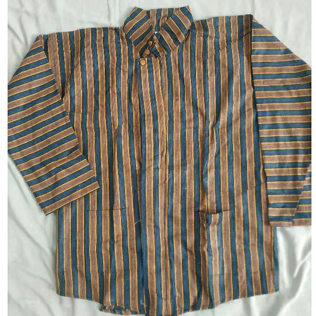 NEW Baju Surjan Lurik Pria Dewasa Baju Adat Jawa Surjan Lurik Oleh- Oleh Khas Solo